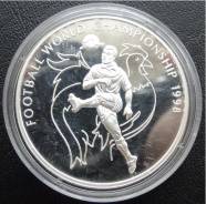 10 тала.1998г. Самоа. ЧМ по футболу. Серебро. Proof.