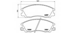 Колодки тормозные дисковые. Hyundai Terracan Двигатели: D4BA, D4BB, D4BF, D4BH