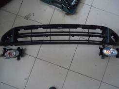 Решетка в бампер Honda Fit GE6 с туманками