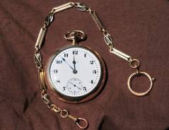 Карманные часы Elgin, 1928 года. Позолота, цепь. Прикоснись к истории. Оригинал