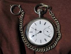 Карманные часы Elgin, 1891 года. С цепью. Прикоснись к истории!. Оригинал
