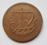 1973 Кипр. 5 милс. AU