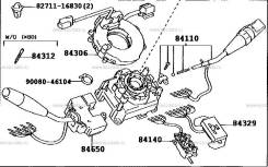 Блок подрулевых переключателей. Toyota Dyna, XZU568, XZU338, XZU314, XZU302, XZU423, BU400, XZU504, XZU330, XZU382, XZU411, XZU378, BZU340, XZU354, XZ...