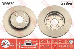 Диск торм передн toyota auris 2012 auris touring sports 2013 auris van 2013 corolla 2012 TRW/Lucas арт.df6679