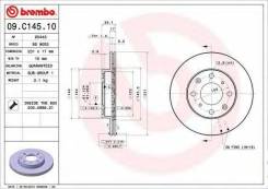 Диск тормозной передн, honda: jazz ii 02-08, jazz iii 08-, jazz 03- Brembo арт.09.С145.10
