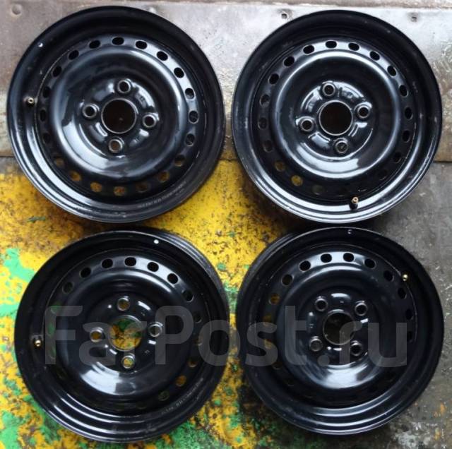 Штампованные диски Toyota R13 4.5J. 100x4. 4 шт. Отправка, 13", 1 шт ...