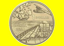 Австралия 1 доллар 2017 Coral Sea. Серия 'A War Close to Home'