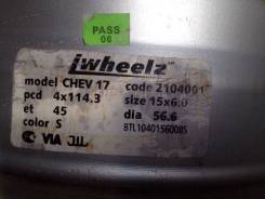 IWheelz. 6.0x15, 4x114.30, ET45, ЦО 56,6 мм.