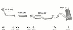 Глушитель. Mitsubishi Pajero Pinin Mitsubishi Pajero iO, H66W