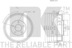 Барабан тормозной. Subaru Forester, SF5, SG5 Subaru Impreza, GC1, GD2, GC2, GD3, GF5, GG3, GF8, GF6, GF1, GG2 Двигатели: EJ201, EJ20J, EJ202, EJ18E, E...