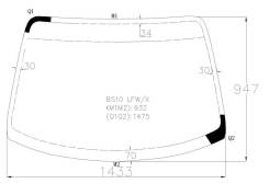 Стекло лобовое. Toyota Ipsum, SXM10, SXM15G, SXM10G, SXM15