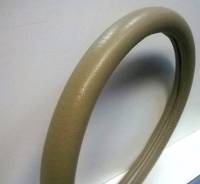 Чехол (оплетка) на руль КОЖА бежевая M 37-38 см арт NP-573