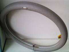 Чехол (оплетка) на руль КОЖА светло-серая M 37-38 см RD-1028