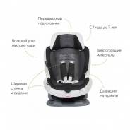 Кресло детское автомобильное Swing Moon, группа 1/2, черно-серое AILEBEBE ALC452E