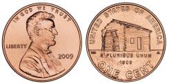 1 цент 2009 США Дом Линкольна