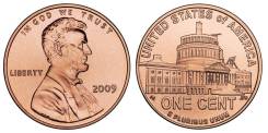 1 цент 2009 США Президентство Линкольна