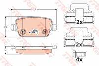 Колодки задние FORD GALAXY 06-, KUGA I, MONDEO IV, S-MAX 06-, VOLVO S80 II GDB1732 trw GDB1732 в наличии