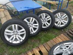 Комплект оригинальных дисков Audi Q7 на резине bridgestone blizzak. x18 5x130.00
