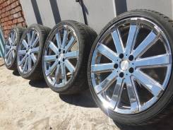 Хром "19 Leasing 5x114,3 с резиной 225/35R19. 7.5x19 5x114.30 ET42 ЦО 73,0 мм.
