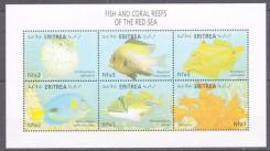 Эритрея 2000.04.17 Mi224-229 MNH рыбы, морская фауна