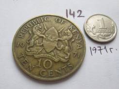 Кения . 10 центов 1971 г . 142 . .