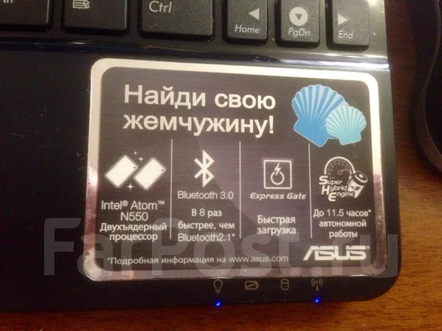 Asus Eee PC 1015PEM. 8", ��� 512 ��, ���� 117���, WiFi: 1, Bluetooth: 1, ����������� �� 3��. ����