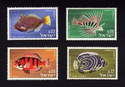 Израиль 1963.12.16 Mi291-294 MNH рыбы