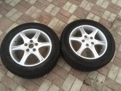 Пара 5/114.3 R16 на зимней резине 6.5J ET46 Резина 205/60/R16. 6.5x16" 5x114.30 ET46