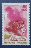 1973 Франция. Сидони-Габриэль Колетт - писательница. 1 марка. Чистая