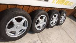 Комплект колес 195/65R-15 с летней резинй Dunlop 2013г. 6.0x15 5x100.00, 5x114.30 ET43 ЦО 73,0 мм.