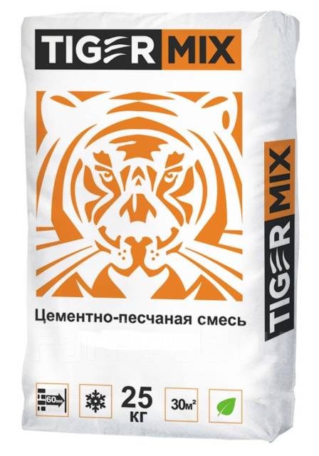 Тайгер Микс ЦПС М-200 цементно-песчаная смесь для стяжки, кладки и тп ...
