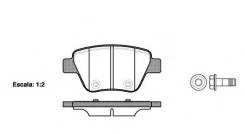 Колодки дисковые задние! с антискрип. пл.\ Audi A3, VW Golf, Skoda Superb 1.2-3.2 08>