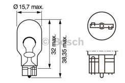 Лампа STANDARD W16W 12V 16W 1987302205 bosch 1987302205 в наличии