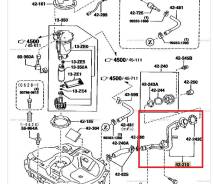 Горловина топливного бака. Ford Ixion, CP8WF Ford Laser, BJEPF, BJ5PF, BJ5WF, BJ8WF, BJ3PF Mazda Premacy, CPEW, CP8W Mazda Familia, BJEP, BJ8W, BJ5W...