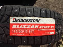 Bridgestone Blizzak Spike-01. Зимние, шипованные, 2014 год, без износа, 4 шт