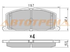 Колодки тормозные FR TOYOTA COROLLA,SPRINTER,RAUM,SPACIO,CALDINA