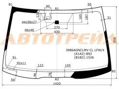 Стекло лобовое без полосы в клей HONDA ACCORD 02-08 4/5D/ACURA TSX 04-08 3986AGNCLMV-CL LFW/X