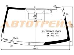 Стекло лобовое без полосы под зерк. С затемнением в клей TOYOTA RAV4 00-06