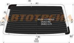 KE106-1-D RW/H/X XYG Стекло заднее (крышка багажника) затемненное с обогревом TOYOTA COROLLA KE106 WAGON 1998- фонари хр
