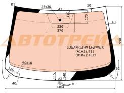 Стекло лобовое с обогревом в клей RENAULT LOGAN 4D 13- XYG LOGAN-13-W LFW/W/X