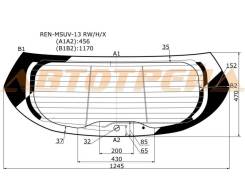 Стело заднее(крышка багажника) с обогревом RENAULT KAPTUR/SAMSUNG QM3 5D 13- GN H,1,A 1245,470