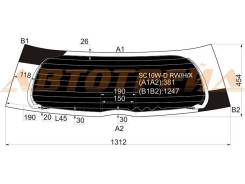 Стекло заднее (крышка багажника) затемненное с обогревом TOYOTA IST/SCION XA NCP6# 02-07