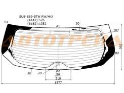 Стекло заднее (крышка багажника) с обогревом SUBARU OUTBACK 15-