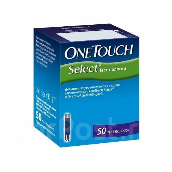 Тест-полоски ONE Touch Select д/глюкометра 100 тест-полосок ...