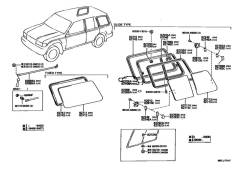 Рамка стекла. Toyota Land Cruiser, HZJ80, HDJ80, HDJ81, FJ80, HZJ81, FZJ80 Двигатели: 1FZFE, 3FE, 3F, 1HDFT, 1HDT, 1HZ, 1FZF