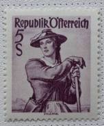 1948 Австрия. Стандарт. Национальные костюмы. 1 м. Чистая