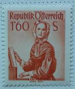 1949 Австрия. Стандарт. Национальные костюмы. 1 м. Чистая