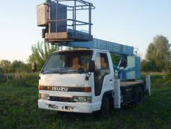 Isuzu. Автовышка, 4 300 куб. см., 14 м.
