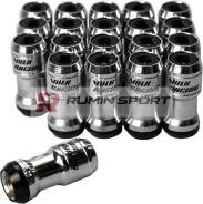 Гайки для дисков volk racing Formula Nut Set, шаг резьбы 1.25 мм, чёрно-серебристые