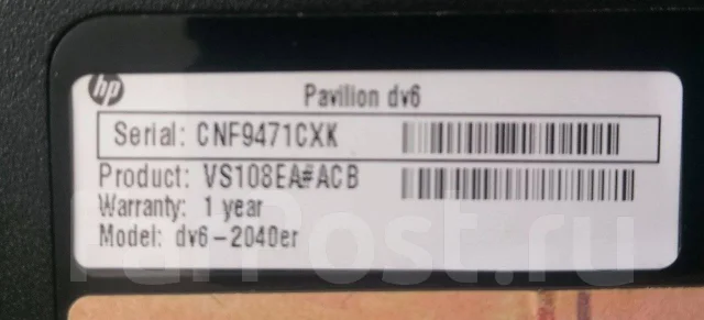 HP Pavilion dv6-2040er. 15.6", 2,4����, ��� 4 ��, WiFi: 1, Bluetooth: 1 ����